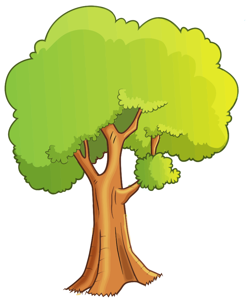 Onlinelabels Clip Art Cartoon Tree Isolated 7024